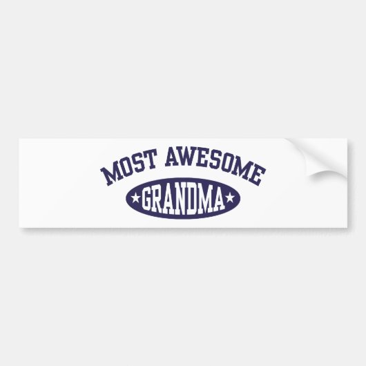 Meest Geweldige grootmoeder Bumpersticker (Voorkant)