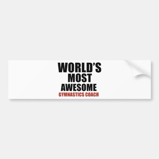 Meest geweldige GYMNASTISCHE COACH Bumpersticker (Voorkant)