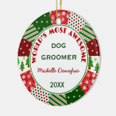 Meest Geweldige kerstcadeau voor Dog Groomer Keramisch Ornament (Links)
