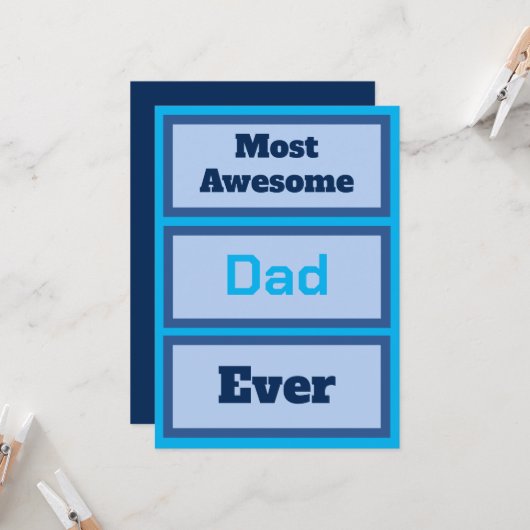 Meest Geweldige pap Ooit platte Kaart (Voorkant / Achterkant in situ)