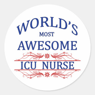 Meest geweldige Verpleegster ICU van de wereld de Ronde Sticker