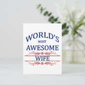 Meest Geweldige vrouw ter wereld Briefkaart (Staand voorkant)