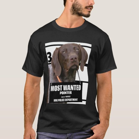 Meest Gezochte Pointer C - Grappige Mopshond T-shi T-shirt (Voorkant)