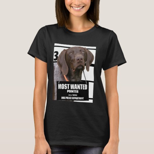 Meest Gezochte Pointer C - Schattige Grappige Hond T-shirt (Voorkant)