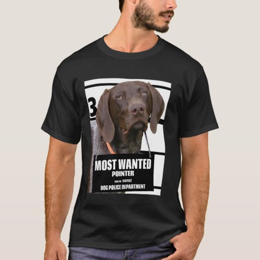 Meest Gezochte Pointer C - Schattige Grappige Hond T-shirt (Voorkant)