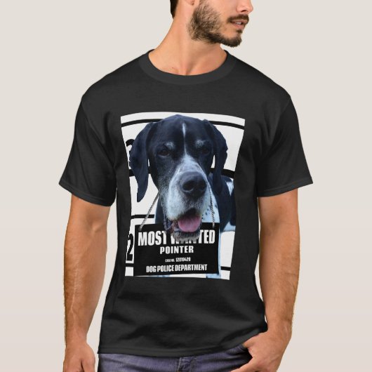 Meest Gezochte Pointer D - Schattige Grappige Hond T-shirt (Voorkant)