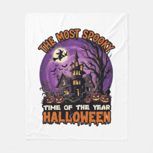 Meest Griezelige Halloween Spokenhuis Heks Pompoen Fleece Deken