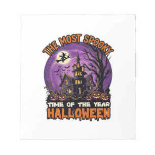 Meest Griezelige Halloween Spokenhuis Heks Pompoen Notitieblok