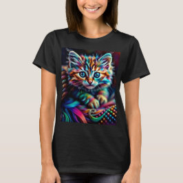 Meest kleurrijke kitten t-shirt