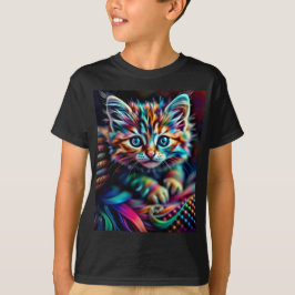 Meest kleurrijke kitten t-shirt