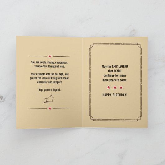 Meest Legendary Grandpa aller tijden Kaart (Binnen)