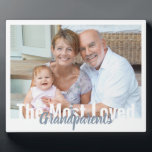 Meest liefste bewerkbare foto-Plaque met Grandpare Fotoplaat<br><div class="desc">Moderne fotoplaque voor de meest geliefde grootouders. Het fotomalplaatje is opstelling voor u om uw favoriete foto toe te voegen, die in landschapsformaat wordt getoond. De tekst is volledig bewerkbaar en luidt momenteel "De meest geliefde grootouders" en u kunt dit eenvoudig bewerken naar bijvoorbeeld opa of opa, indien nodig. Het...</div>