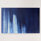 Meest moeilijke blauwe penseelstreken legpuzzel (Horizontaal)