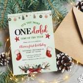 Meest ONEderful Tijd Kous Kerst Verjaardag Kaart