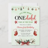 Meest ONEderful Tijd Kous Kerst Verjaardag Kaart (Voorkant)