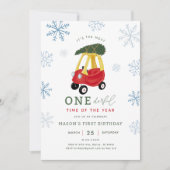 Meest ONEderful Tijd Van Het Jaar Auto 1e Verjaard Kaart (Voorkant)