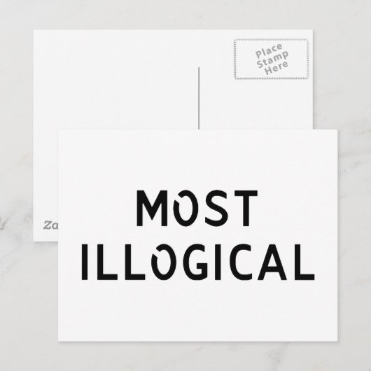 Meest onlogisch briefkaart (Voorkant / Achterkant)