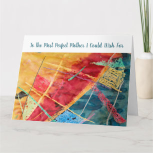 Meest Perfecte Moeder Liefde Trendy Watercolor Kun Kaart