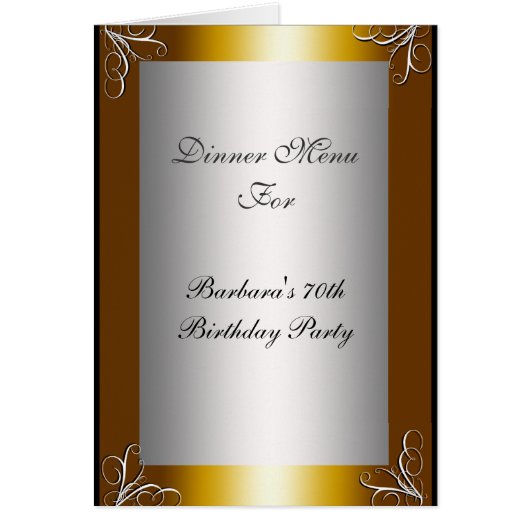Meest Populaire Dinerparty Menu (Voorkant)