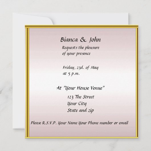 Meest populaire en elegante 50ste Jubileum Kaart (Achterkant)