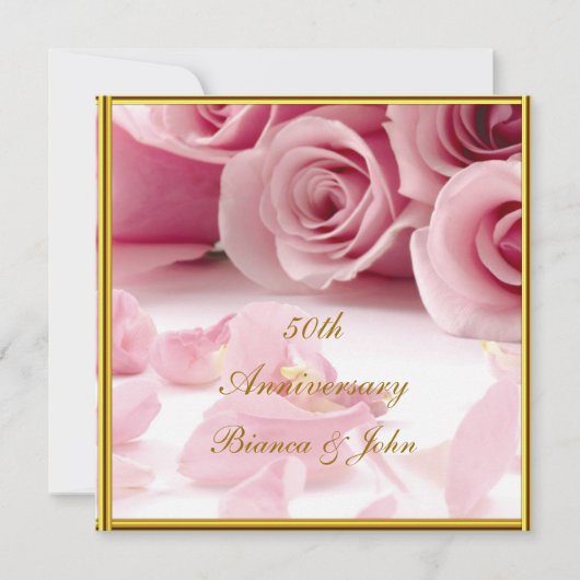 Meest populaire en elegante 50ste Jubileum Kaart (Voorkant)