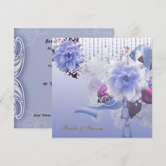 Meest populaire en elegante uitnodiging voor een b (Voorkant / Achterkant)