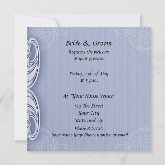 Meest populaire en elegante uitnodiging voor een b (Achterkant)