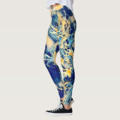 Meest populaire oude Chinese Dragon Scroll Art Leggings (Links)