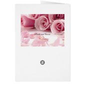 Meest Populaire Trouwmenu Roze Rozen (Achterkant)