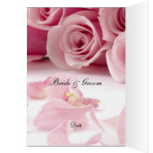 Meest Populaire Trouwmenu Roze Rozen (Binnen (Links))