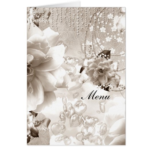 Meest Populaire Trouwmenu Sepia (Voorkant)