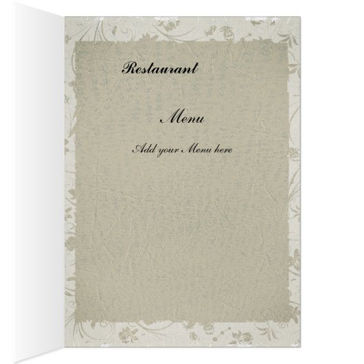 Meest populaire Wedding Menu Old Paper (Binnen (Rechts))