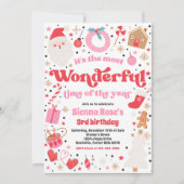 Meest Prachtige Roze Kerstfeest Kaart (Voorkant)