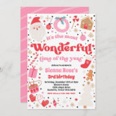 Meest Prachtige Roze Kerstfeest Kaart (Voorkant / Achterkant)