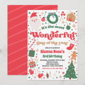 Meest Prachtige Roze Kerstfeest Kaart (Voorkant / Achterkant)