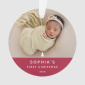 Meest prachtige tijd Baby's eerste kerst acryl Ornament (voorkant)