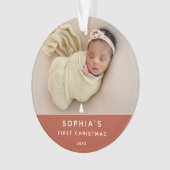 Meest prachtige tijd Baby's eerste kerst acryl Ornament (voorkant)