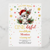 Meest prachtige tijd Kerstmis verjaardagsuitnodigi Folie Feestdagen Briefkaart (Voorkant)