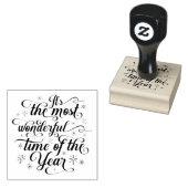 Meest Prachtige Tijd Typografie Rubber Stamp Rubberstempel (Gestempeld)