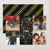 Meest Prachtige Tijd Van Het Jaar 4 Foto Kerstmis Feestdagenkaart (Voorkant / Achterkant)