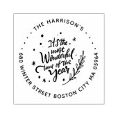 Meest prachtige tijd van het jaar adres rubberstempel (Afrduk)