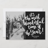 Meest Prachtige tijd van het jaar | Black HOLIDAY Kaart (Voorkant)