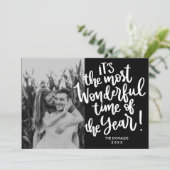 Meest Prachtige tijd van het jaar | Black HOLIDAY Kaart (Staand voorkant)