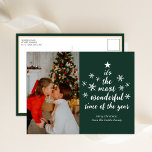 Meest Prachtige Tijd van het Jaar Groene Script Fo Feestdagenkaart<br><div class="desc">Meest Prachtige Tijd van het Jaar Groene Script Foto Vakantie Briefkaart. Stuur vakantie groeten aan uw geliefden met deze feestelijke en moderne vakantie Kaart. Alle teksten zijn vooraf voor u geregeld om gemakkelijk en snel te personaliseren met uw eigen gegevens. Prettige feestdagen</div>