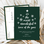 Meest Prachtige Tijd van het Jaar Groene Script Ni Feestdagenkaart<br><div class="desc">Meest Prachtige Tijd van het Jaar Groene Script Niet Foto Modern Vakantie Briefkaart. Stuur vakantie groeten aan uw geliefden met deze feestelijke en moderne vakantie Kaart. Alle teksten zijn vooraf voor u geregeld om gemakkelijk en snel te personaliseren met uw eigen gegevens. Prettige feestdagen</div>