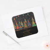 Meest prachtige tijd van het jaar Kerstbomen Vierkante Sticker (Envelop)