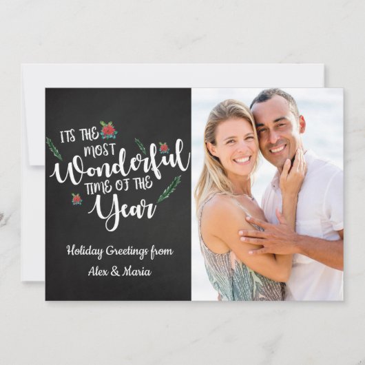Meest prachtige tijd van het jaar Kerstmis Foto Feestdagenkaart (Voorkant)