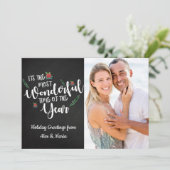 Meest prachtige tijd van het jaar Kerstmis Foto Feestdagenkaart (Staand voorkant)