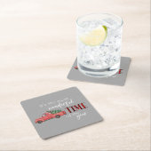 Meest Prachtige Tijd van het jaar Kerstmis Vrachtw Kartonnen Onderzetters (Insitu)