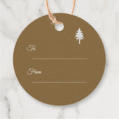 Meest prachtige tijd van het jaar Kraft Kerstmis Bedankjes Labels (Achterkant)